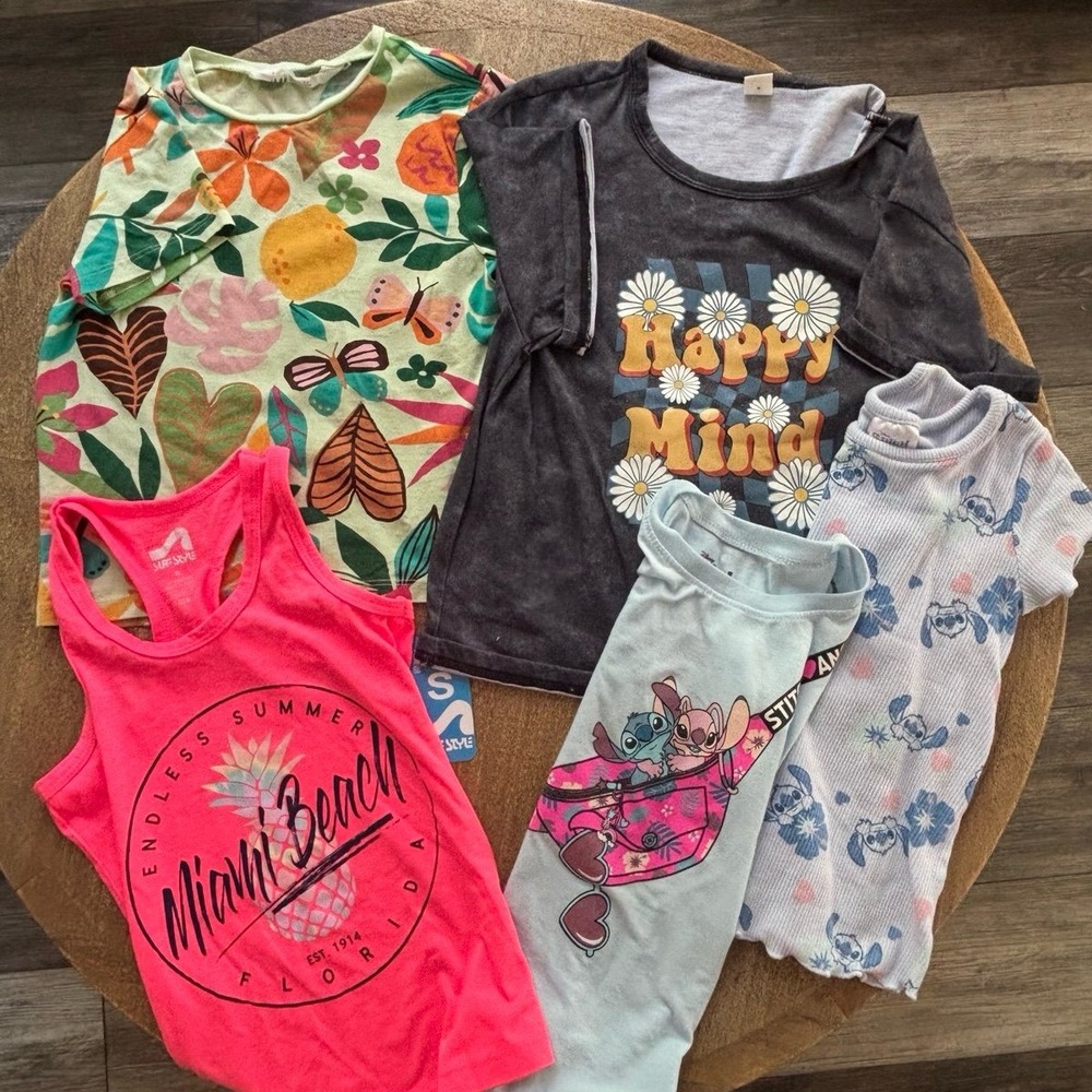 Girls Top Shirts Bundle Kids size Small (6-7)
